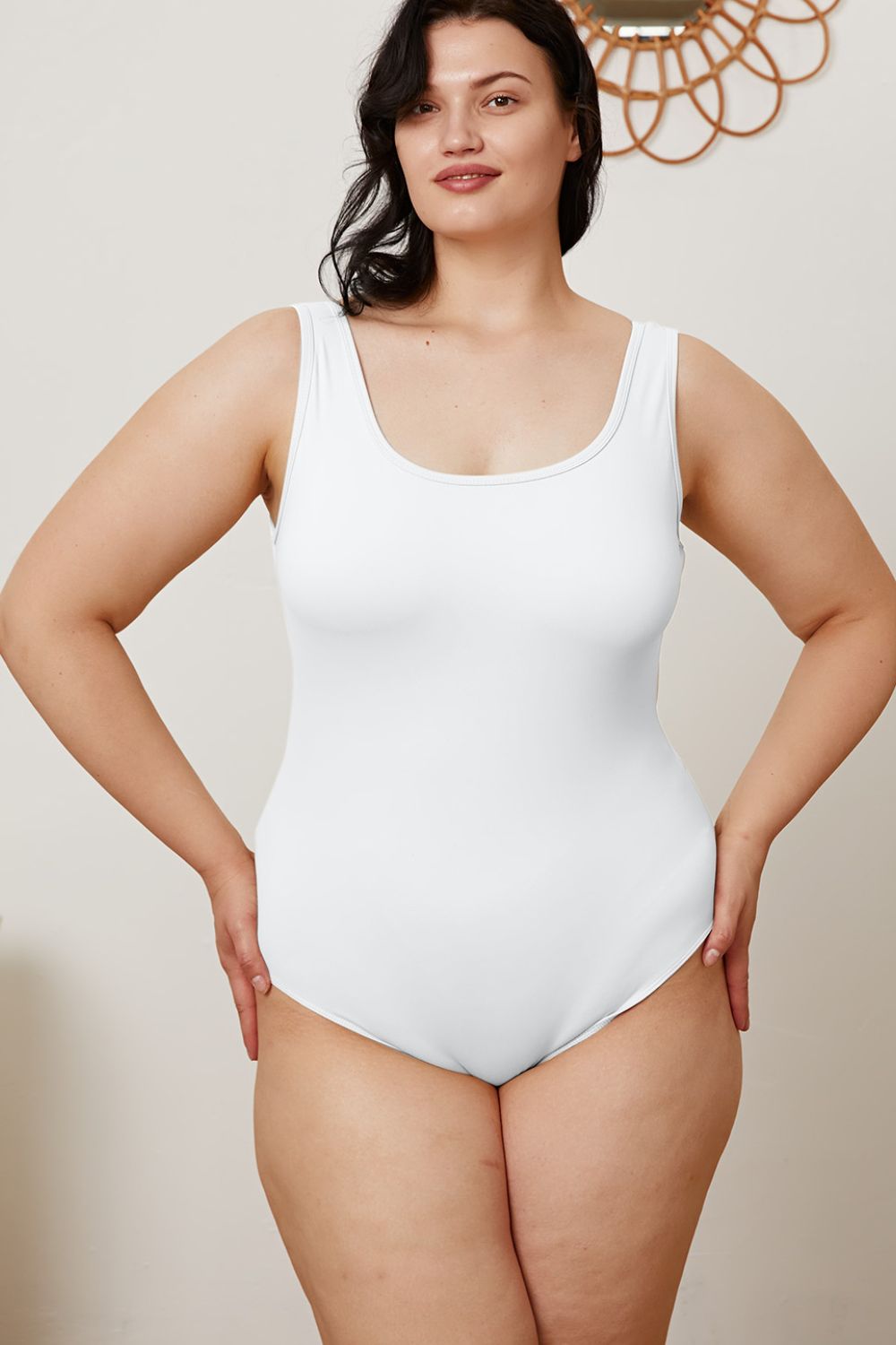 Basic Bae Full Size Square Neck Sleeveless Bodysuit - Whateversit