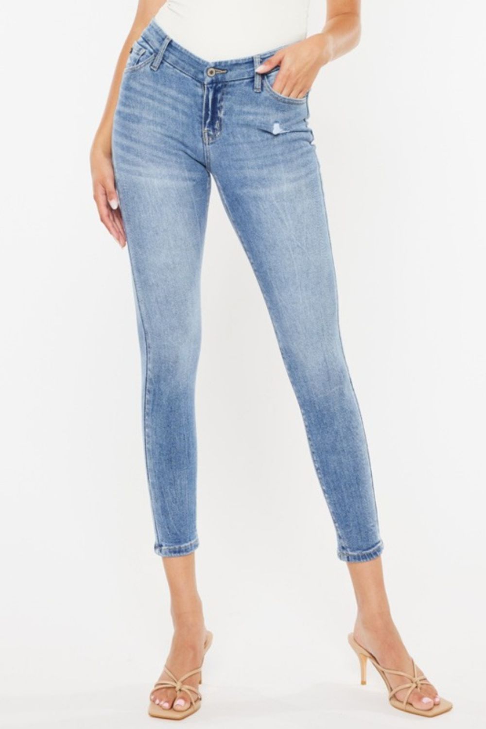 Kancan High Waist Cat's Whiskers Skinny Jeans - Whateversit