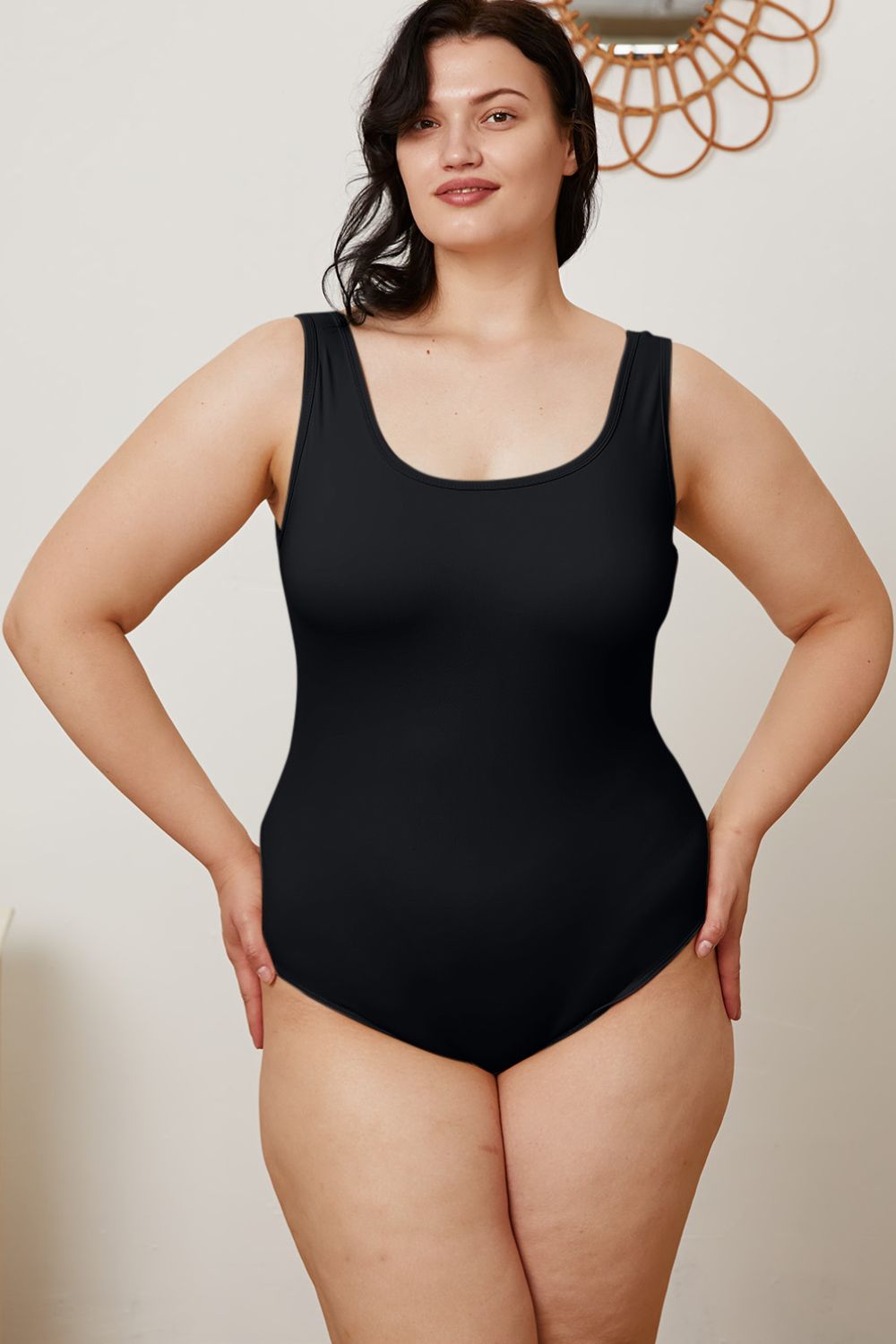 Basic Bae Full Size Square Neck Sleeveless Bodysuit - Whateversit