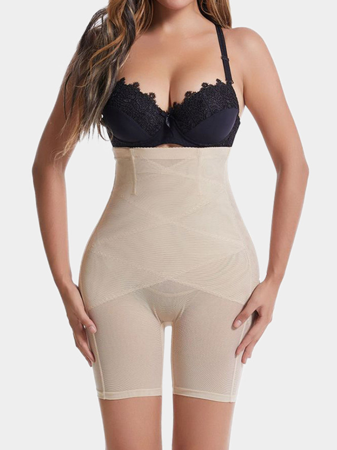 Full Size High Waist Butt Lifting Shaping Shorts - Whateversit