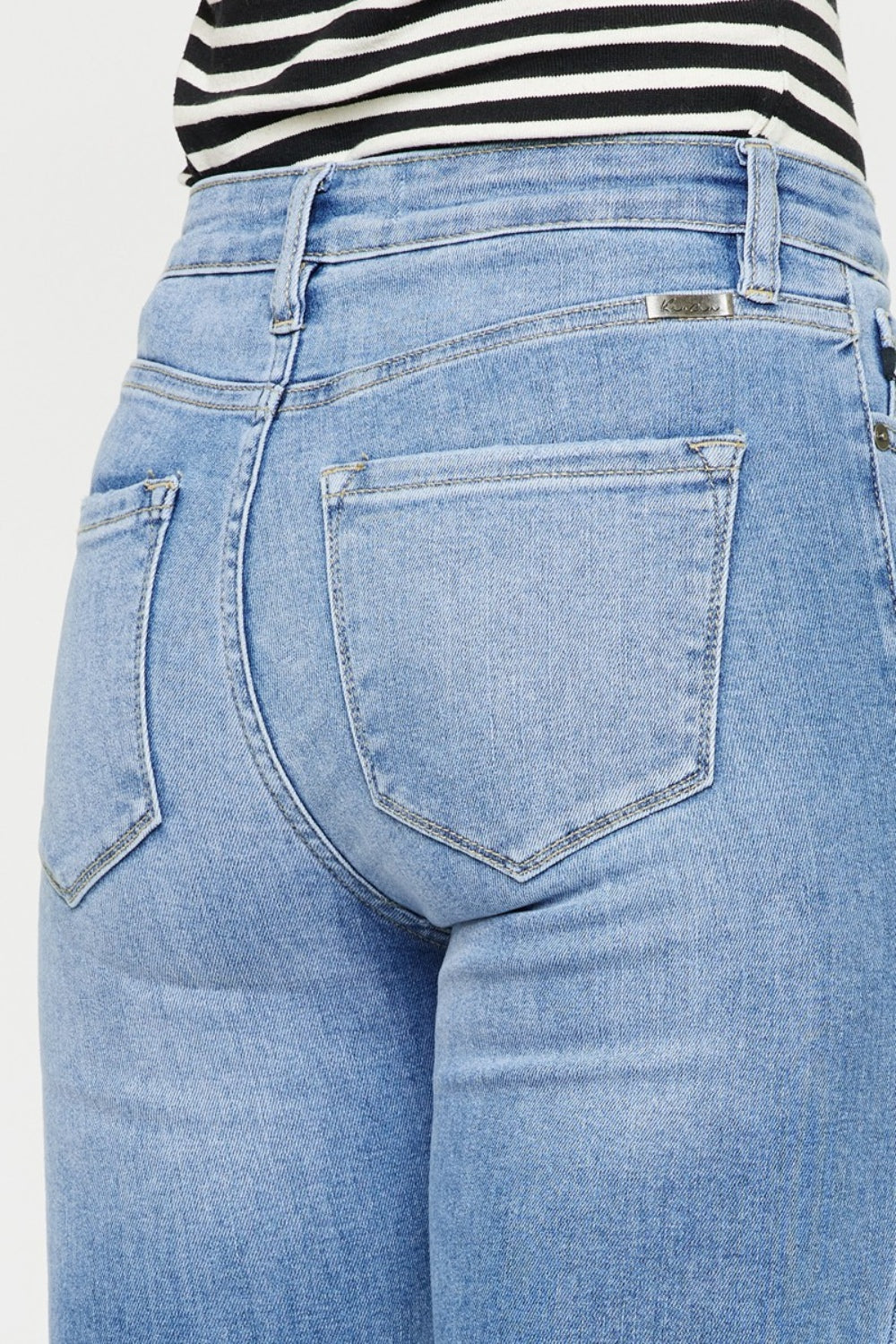 Kancan Distressed Cat's Whiskers Button Fly Jeans - Whateversit