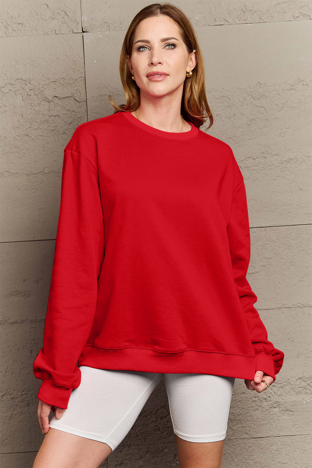 Simply Love Full Size IF I'M TOO MUCH THEN GO FIND LESS Round Neck Sweatshirt - Whateversit