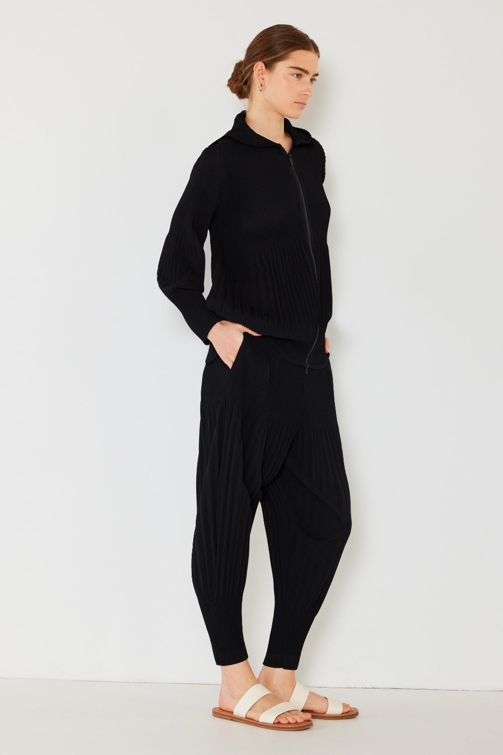 Marina West Swim Pleated Unisex Aladdin Plisse Pants - Whateversit