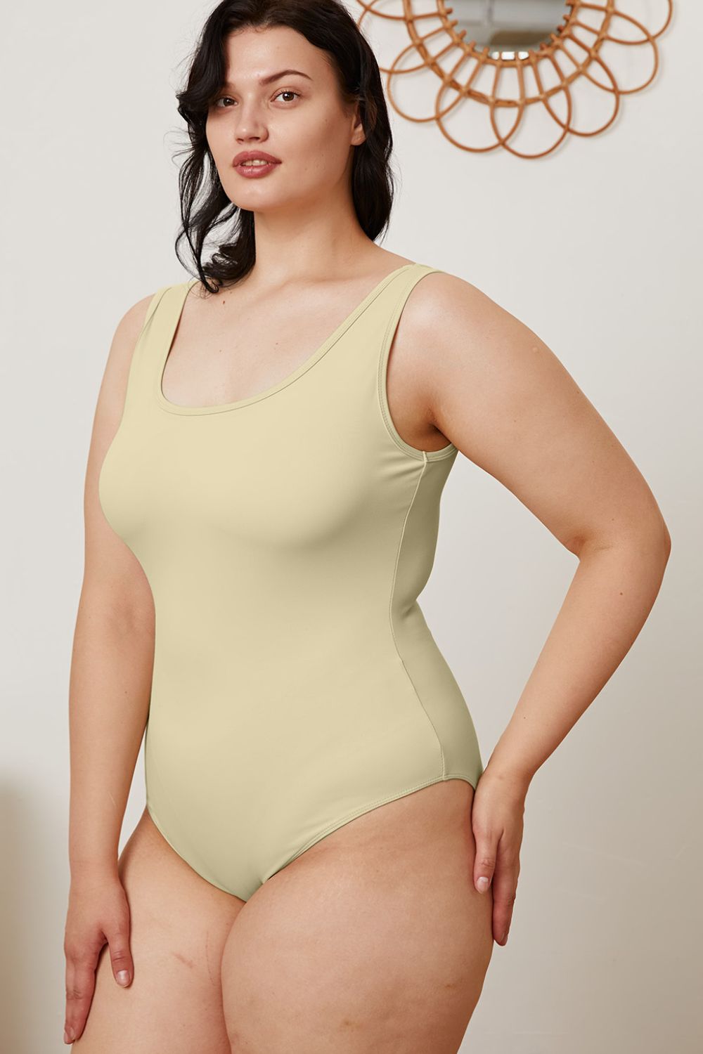 Basic Bae Full Size Square Neck Sleeveless Bodysuit - Whateversit