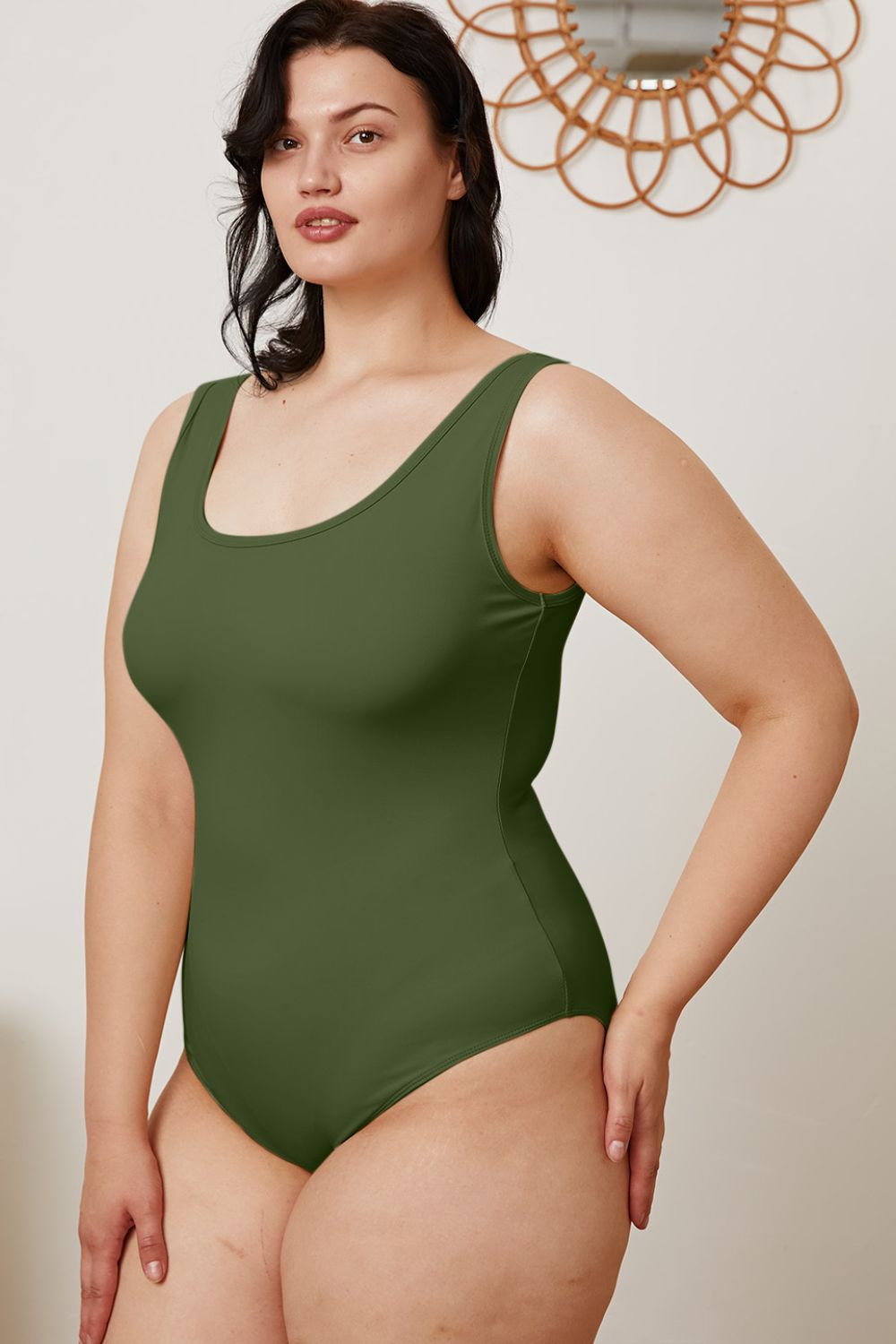 Basic Bae Full Size Square Neck Sleeveless Bodysuit - Whateversit