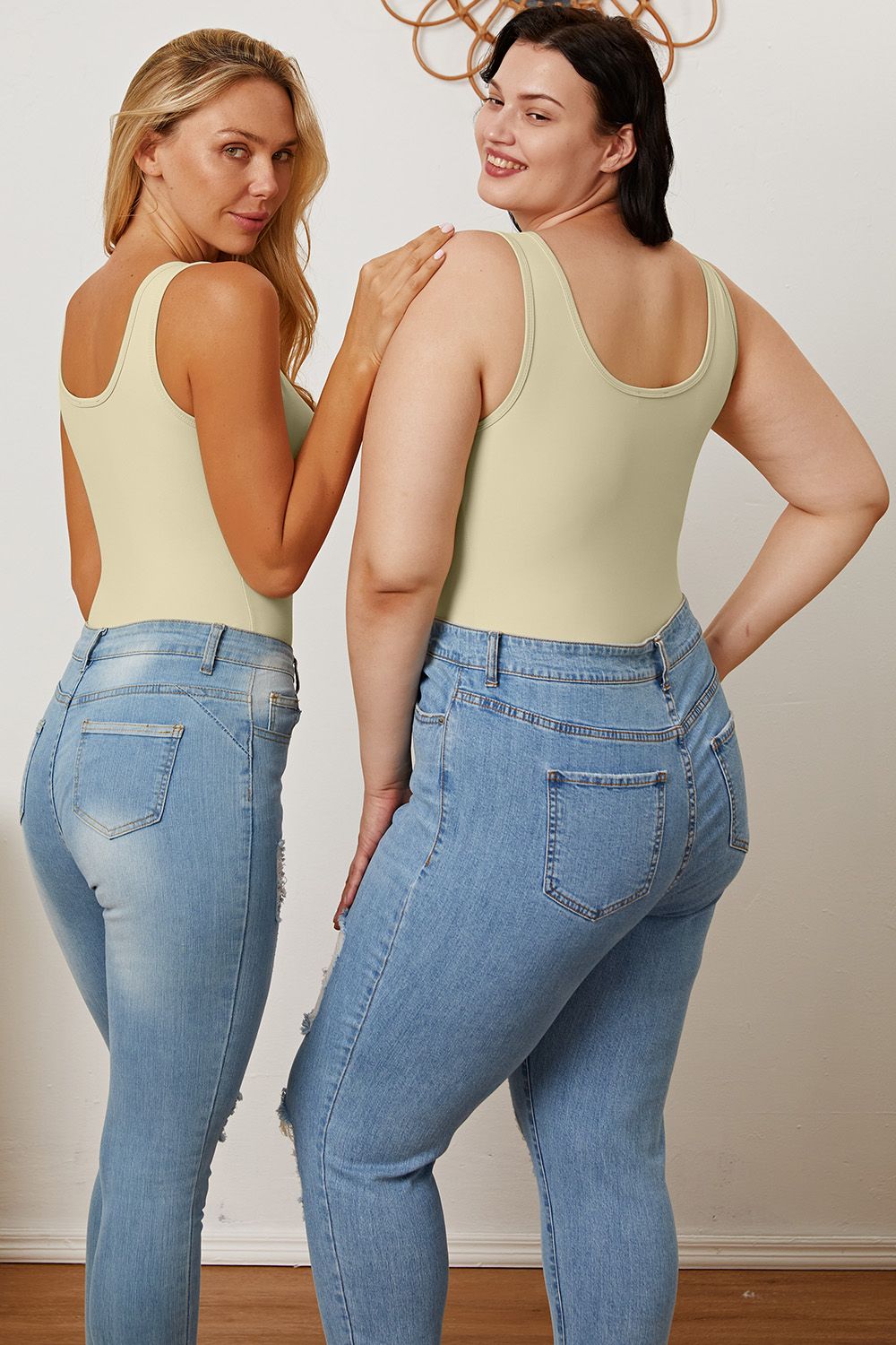 Basic Bae Full Size Square Neck Sleeveless Bodysuit - Whateversit