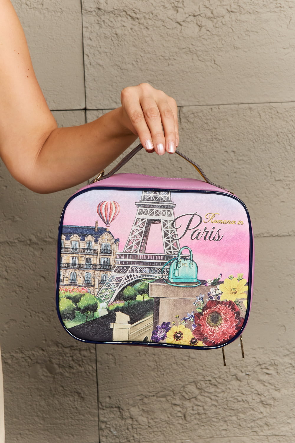 Nicole Lee USA Printed Handbag with Three Pouches - Whateversit