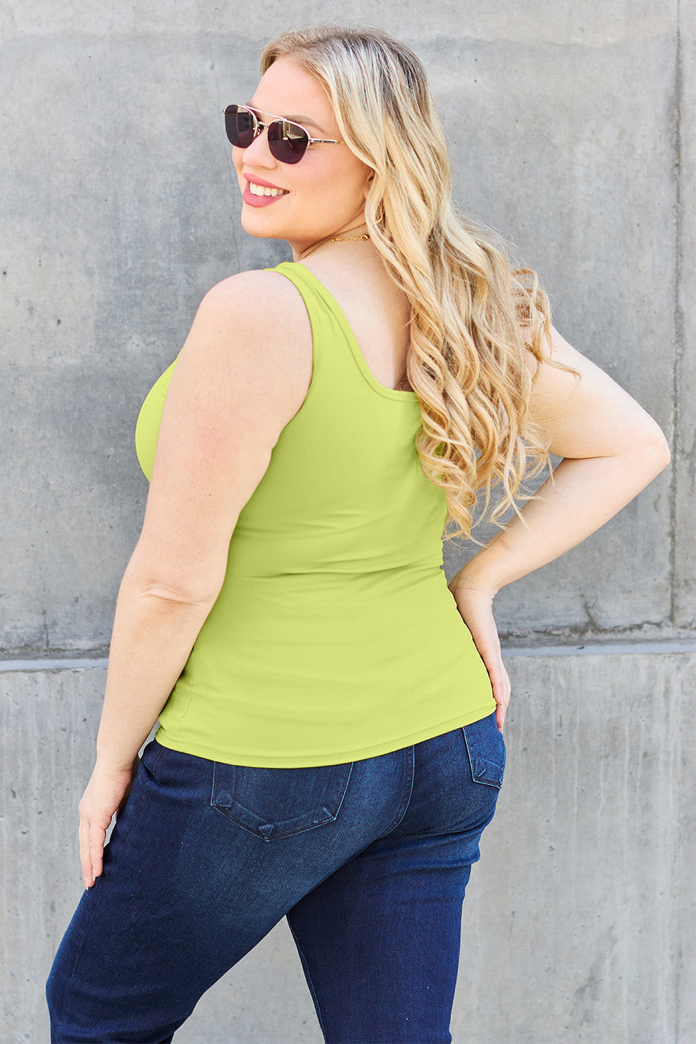 Basic Bae Full Size Square Neck Wide Strap Tank - Whateversit