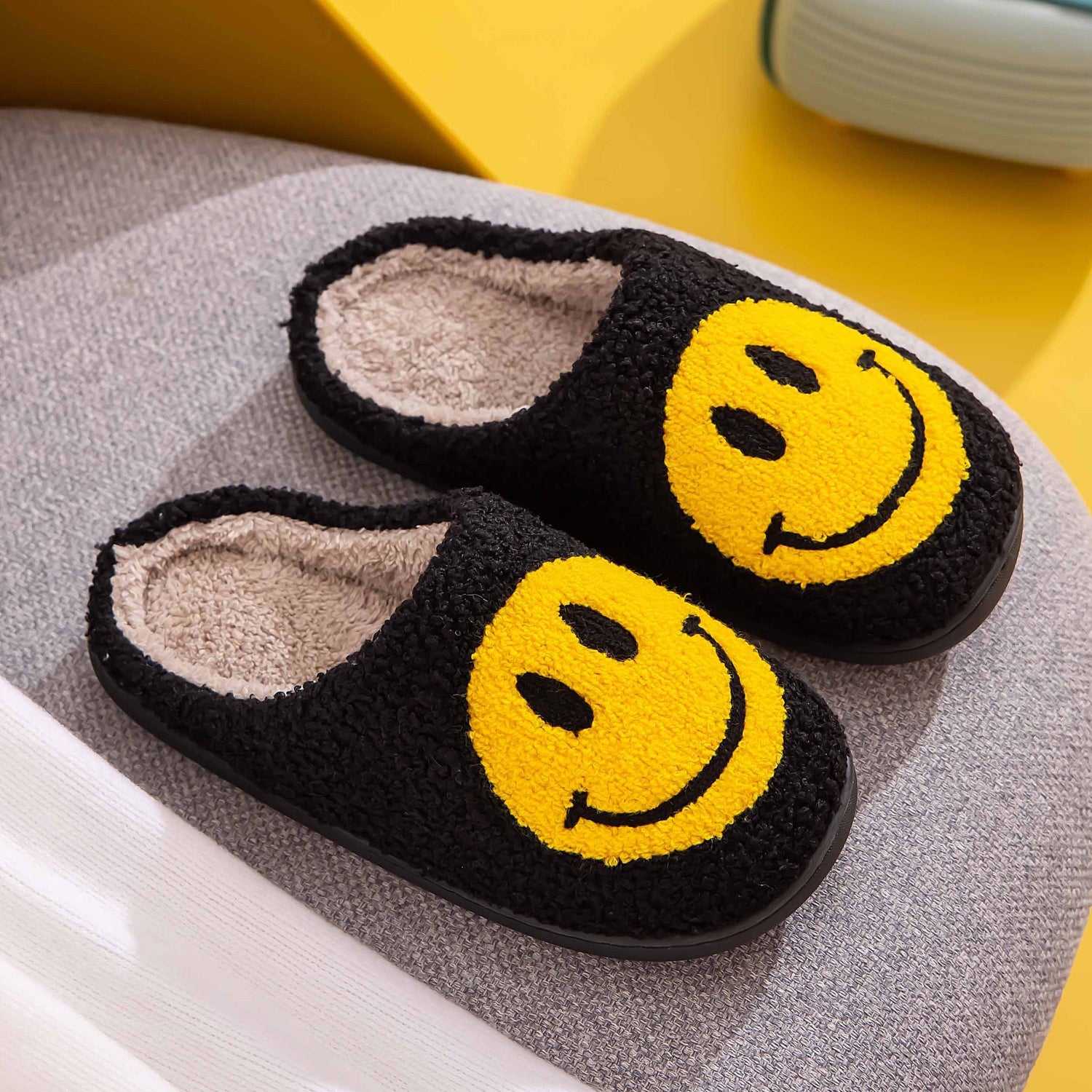 Melody Smiley Face Slippers - Whateversit