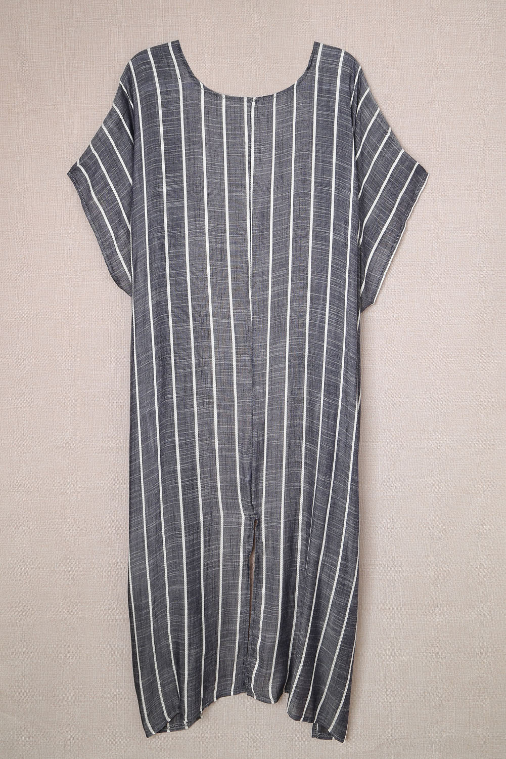 Striped Open Front Longline Cover Up - Whateversit
