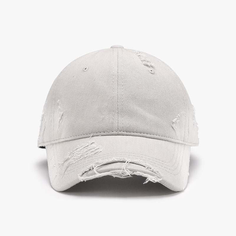 Distressed Adjustable Cotton Hat - Whateversit