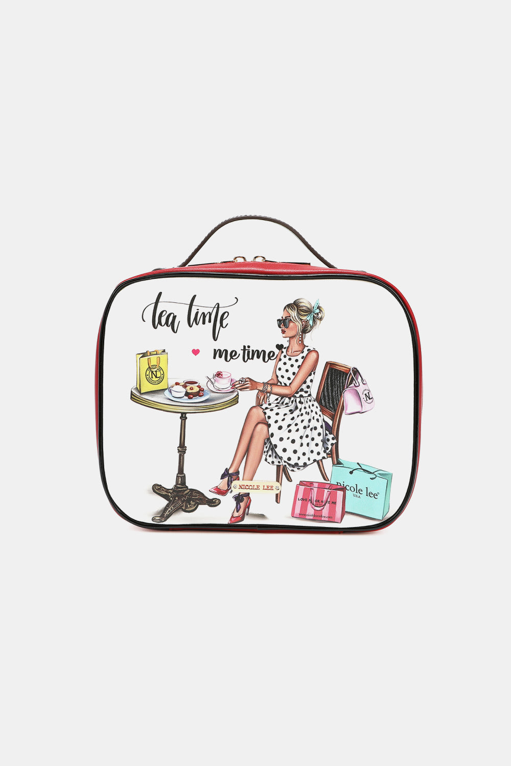Nicole Lee USA Printed Handbag with Three Pouches - Whateversit