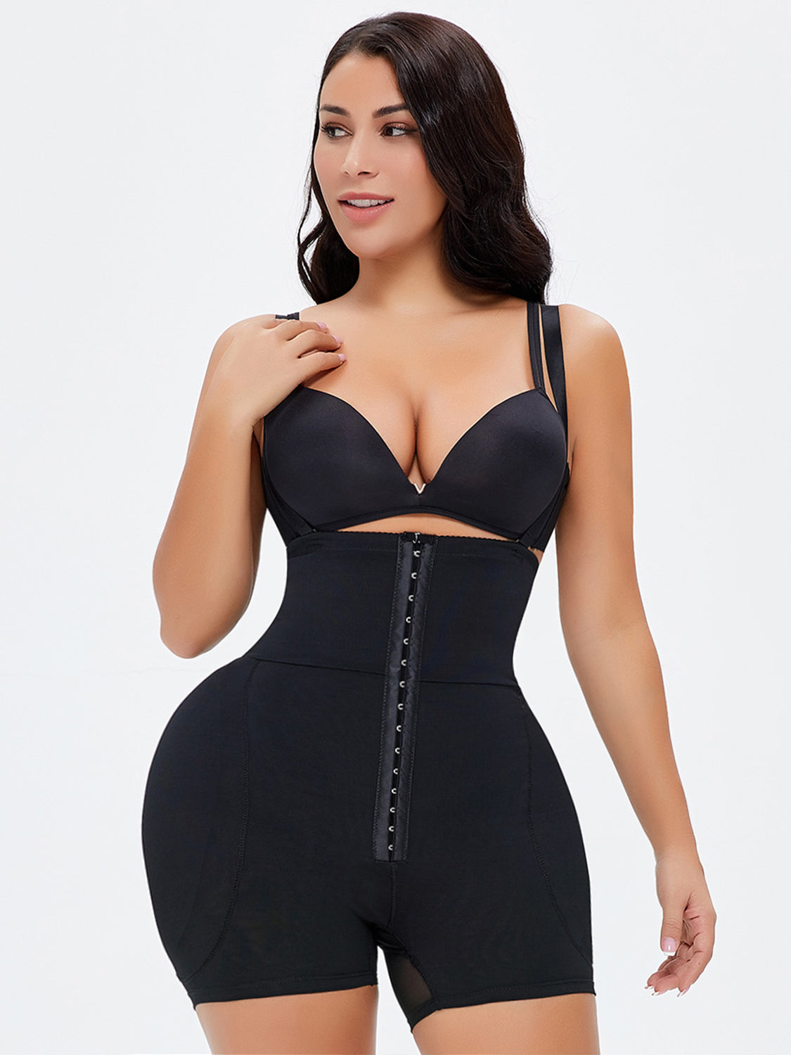 Full Size Hook-and-Eye Under-Bust Shaping Bodysuit - Whateversit