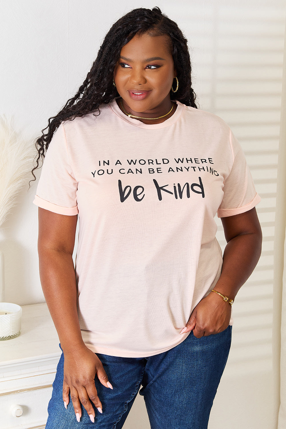 Simply Love Slogan Graphic Cuffed T-Shirt - Whateversit