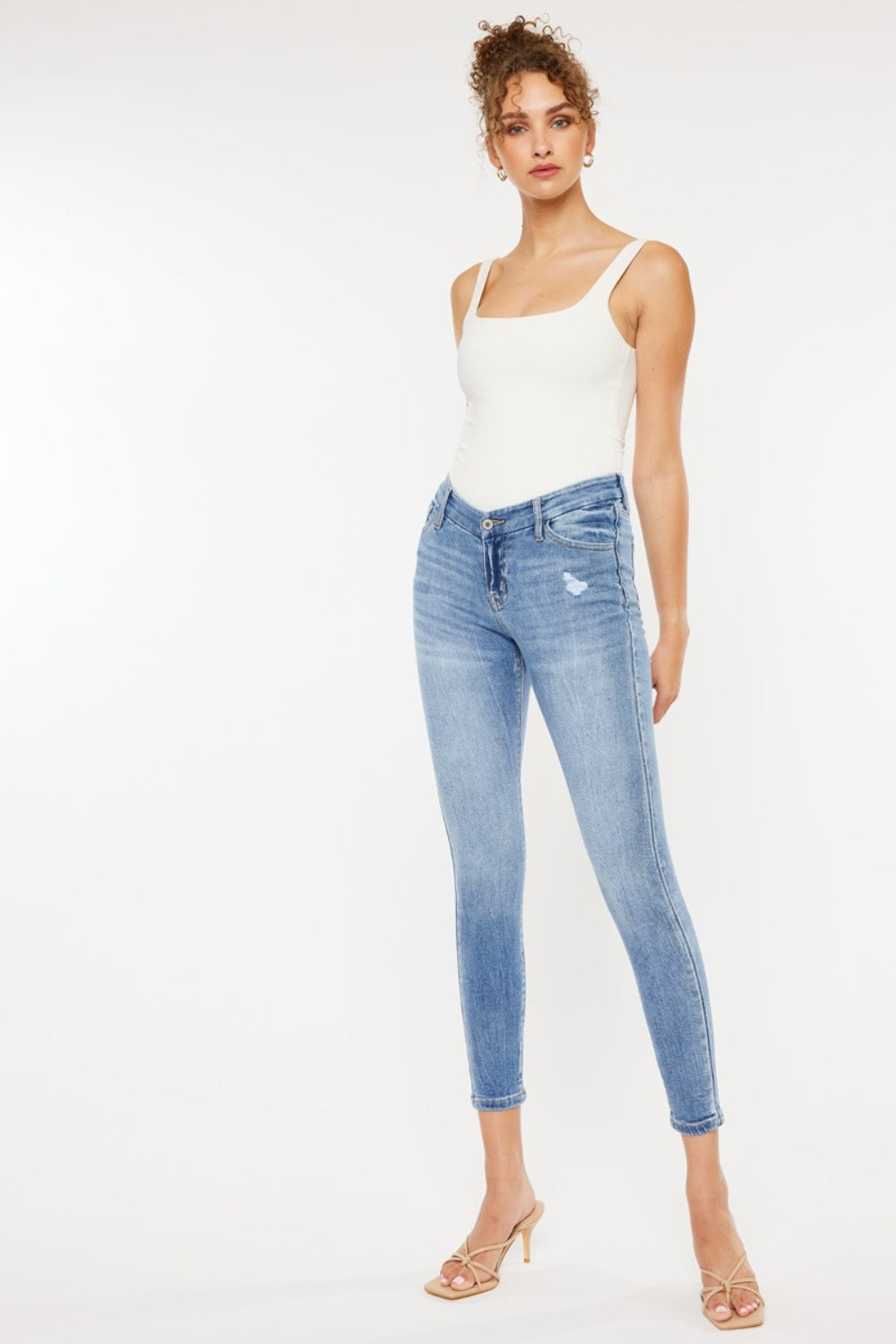 Kancan High Waist Cat's Whiskers Skinny Jeans - Whateversit
