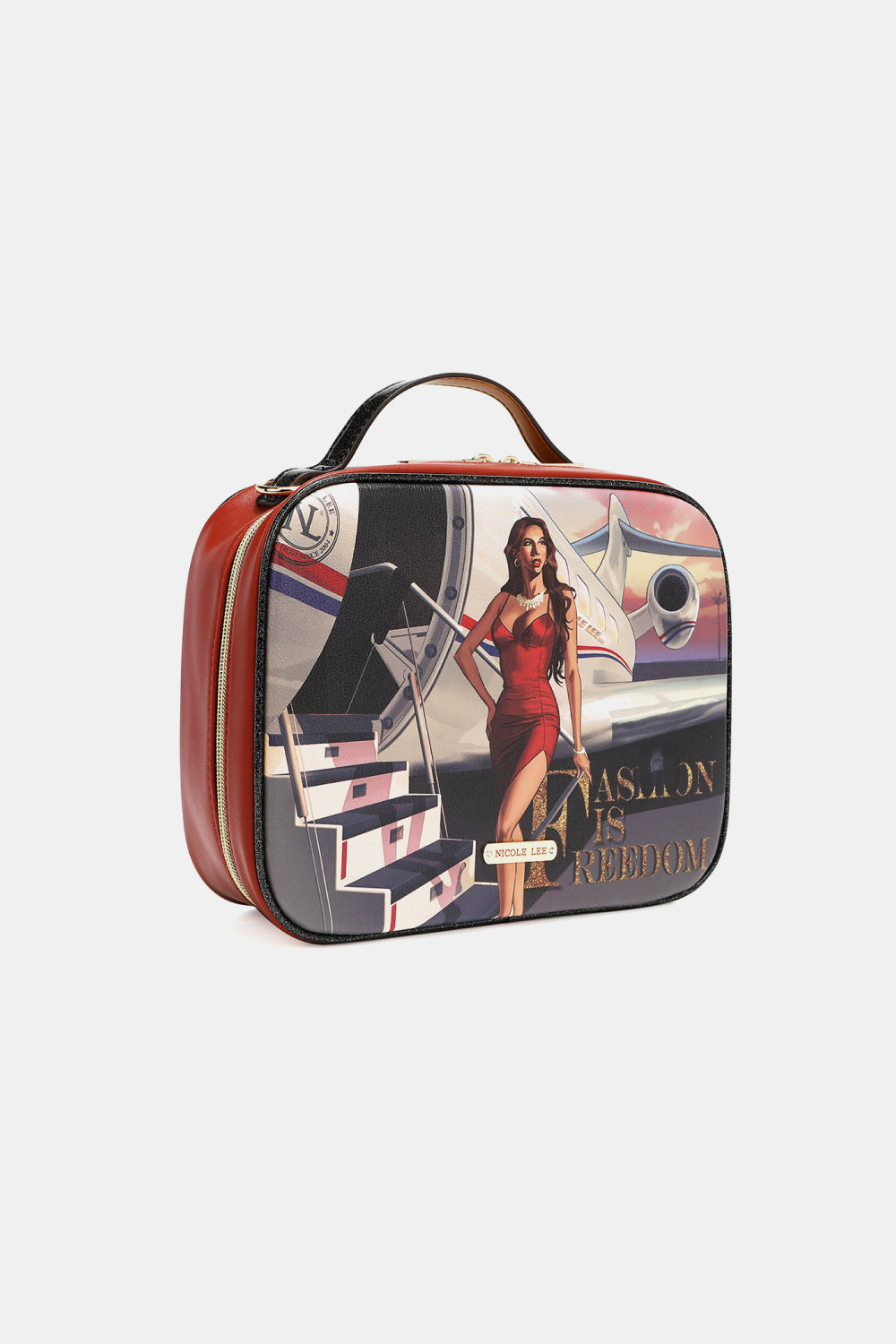 Nicole Lee USA Printed Handbag with Three Pouches - Whateversit