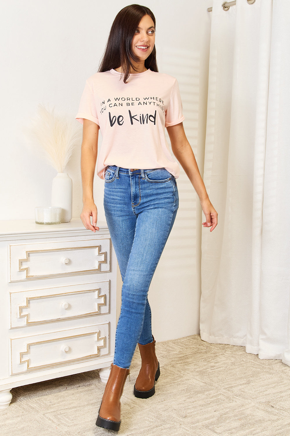 Simply Love Slogan Graphic Cuffed T-Shirt - Whateversit