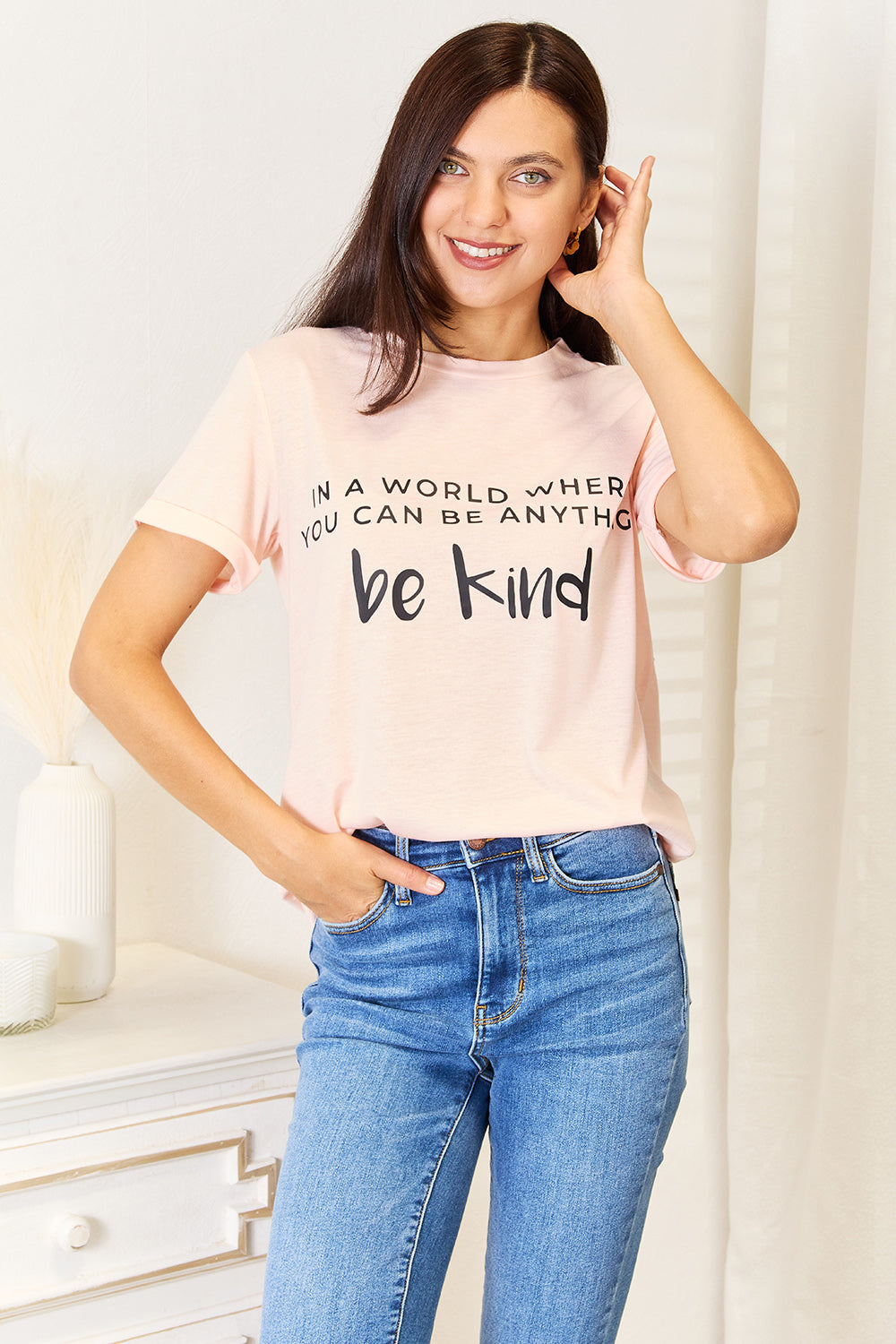 Simply Love Slogan Graphic Cuffed T-Shirt - Whateversit