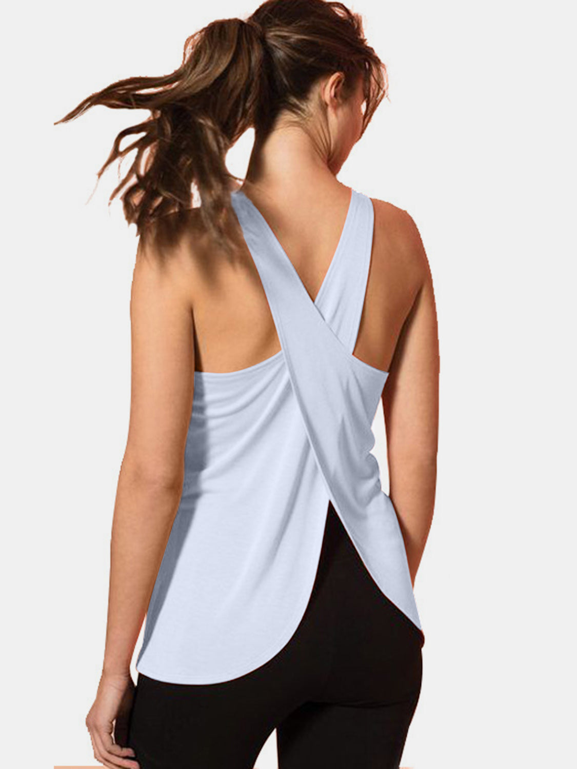 Crisscross Scoop Neck Active Tank - Whateversit