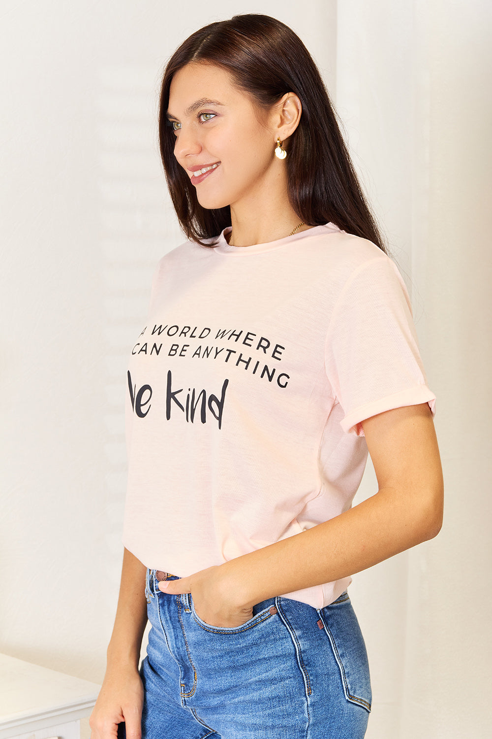 Simply Love Slogan Graphic Cuffed T-Shirt - Whateversit