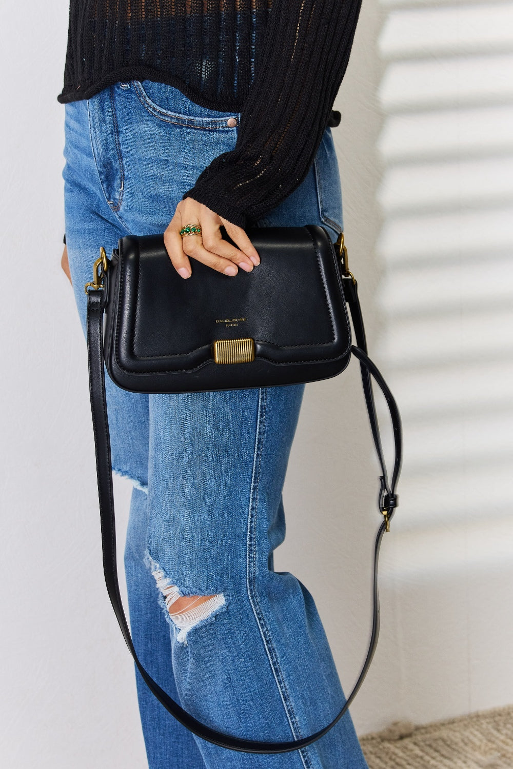 David Jones PU Leather Crossbody Bag - Whateversit