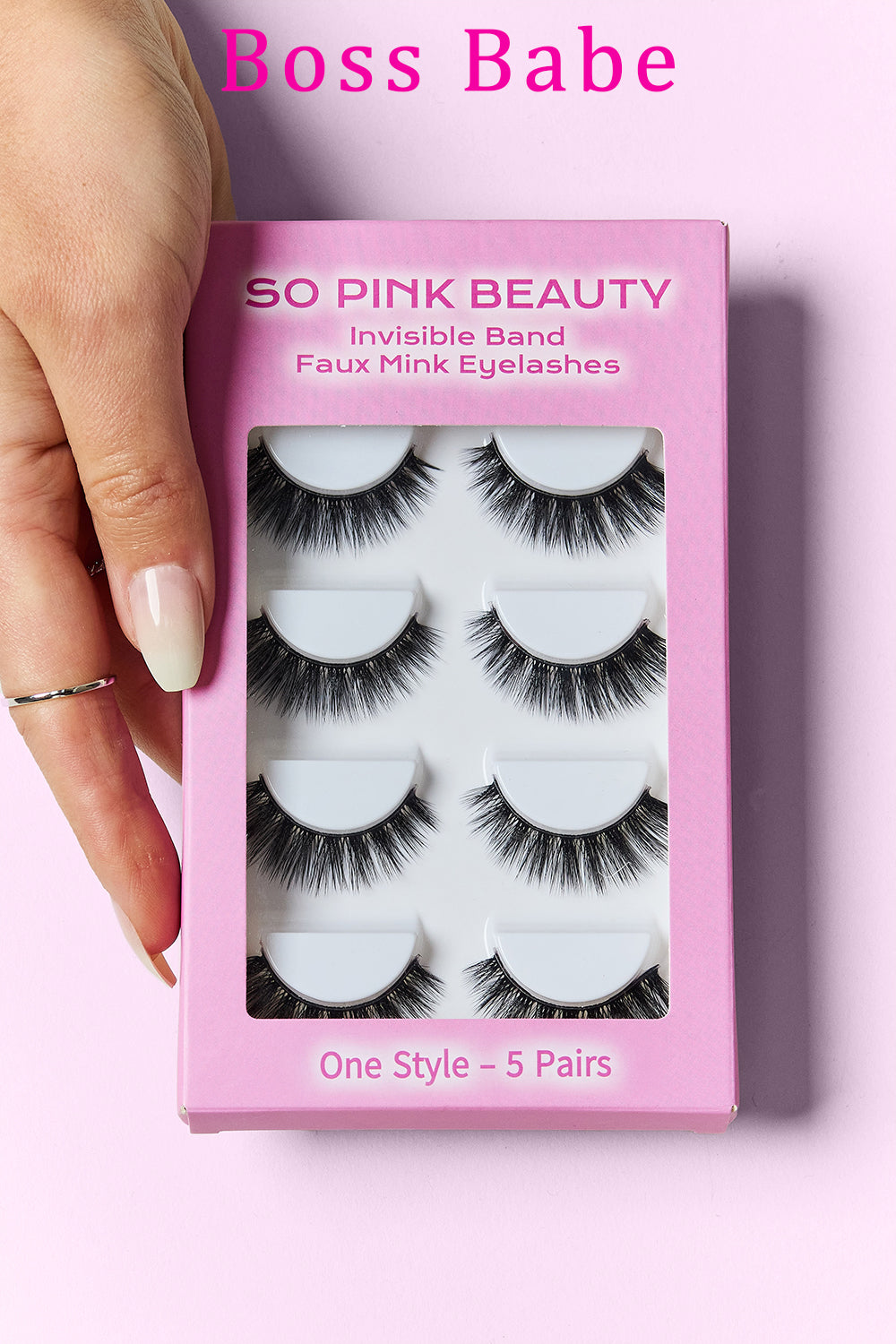 SO PINK BEAUTY Faux Mink Eyelashes 5 Pairs - Whateversit