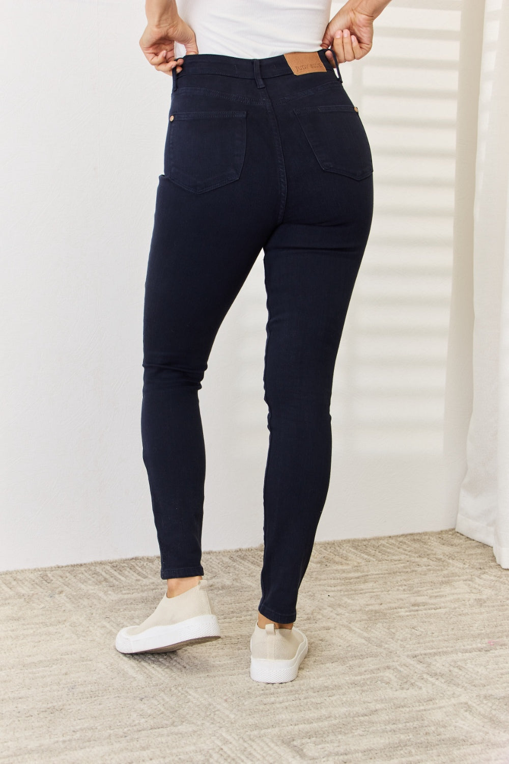 Judy Blue Full Size Garment Dyed Tummy Control Skinny Jeans - Whateversit