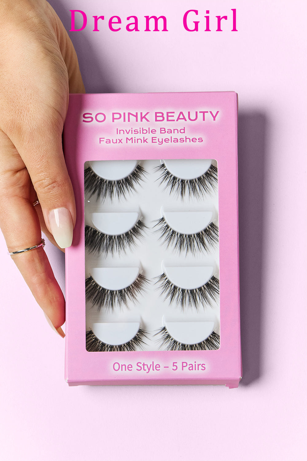 SO PINK BEAUTY Faux Mink Eyelashes 5 Pairs - Whateversit