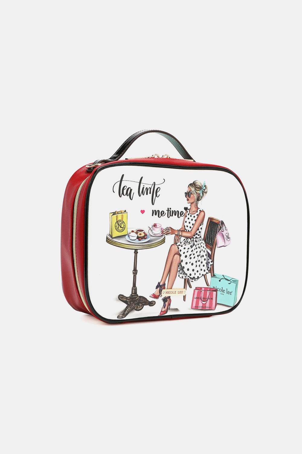 Nicole Lee USA Printed Handbag with Three Pouches - Whateversit