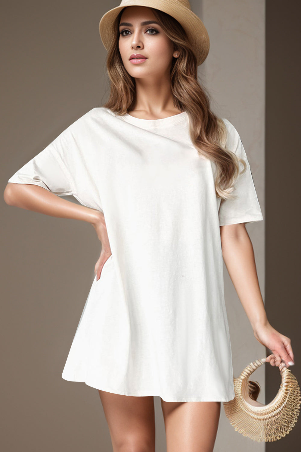 Round Neck Short Sleeve T-Shirt - Whateversit