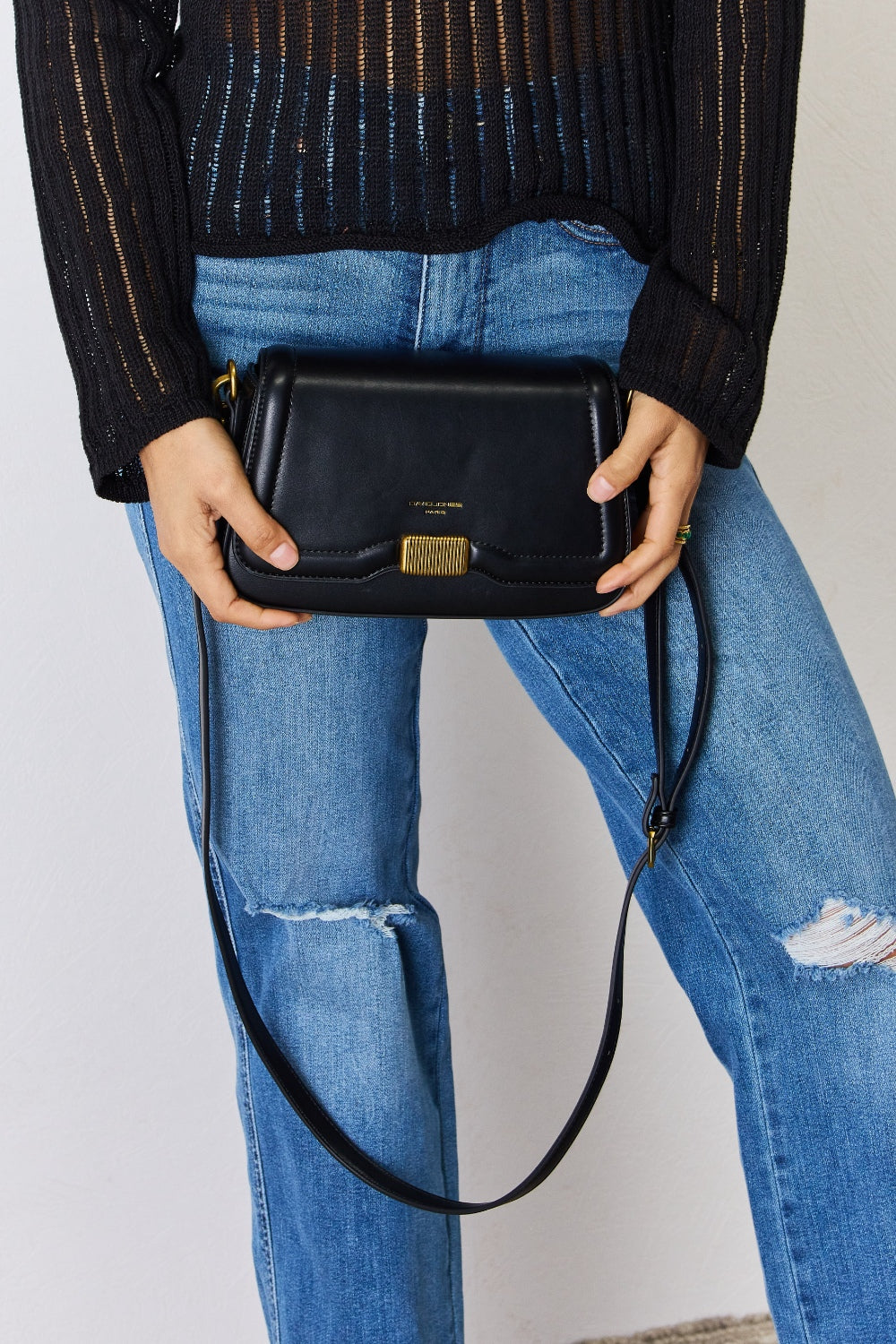 David Jones PU Leather Crossbody Bag - Whateversit