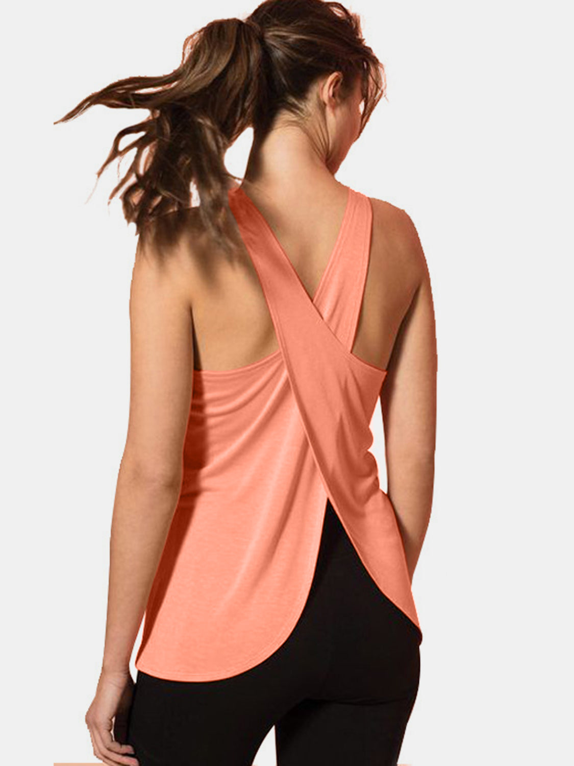 Crisscross Scoop Neck Active Tank - Whateversit