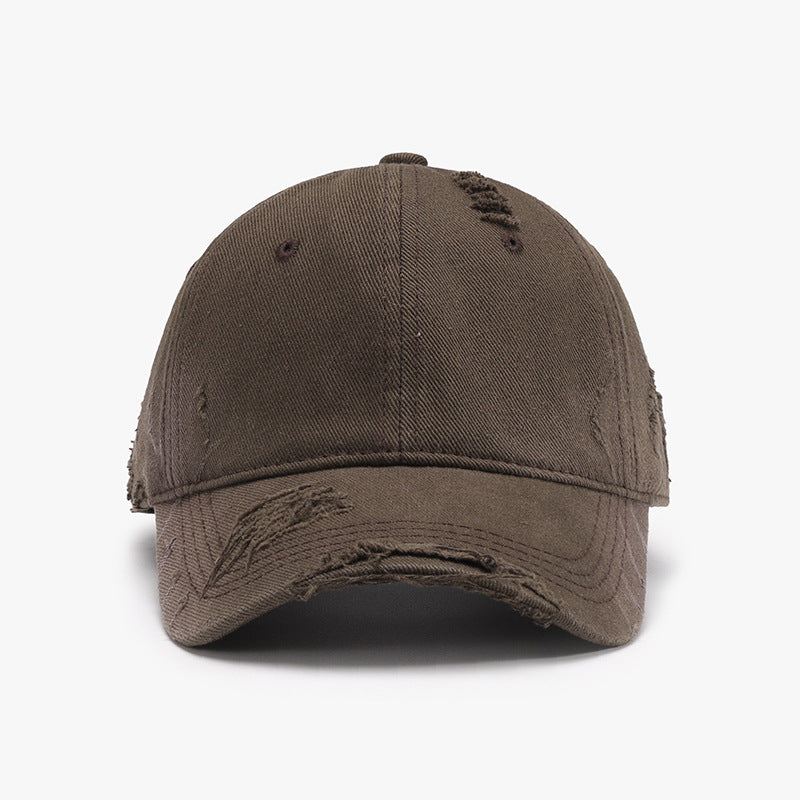 Distressed Adjustable Cotton Hat - Whateversit