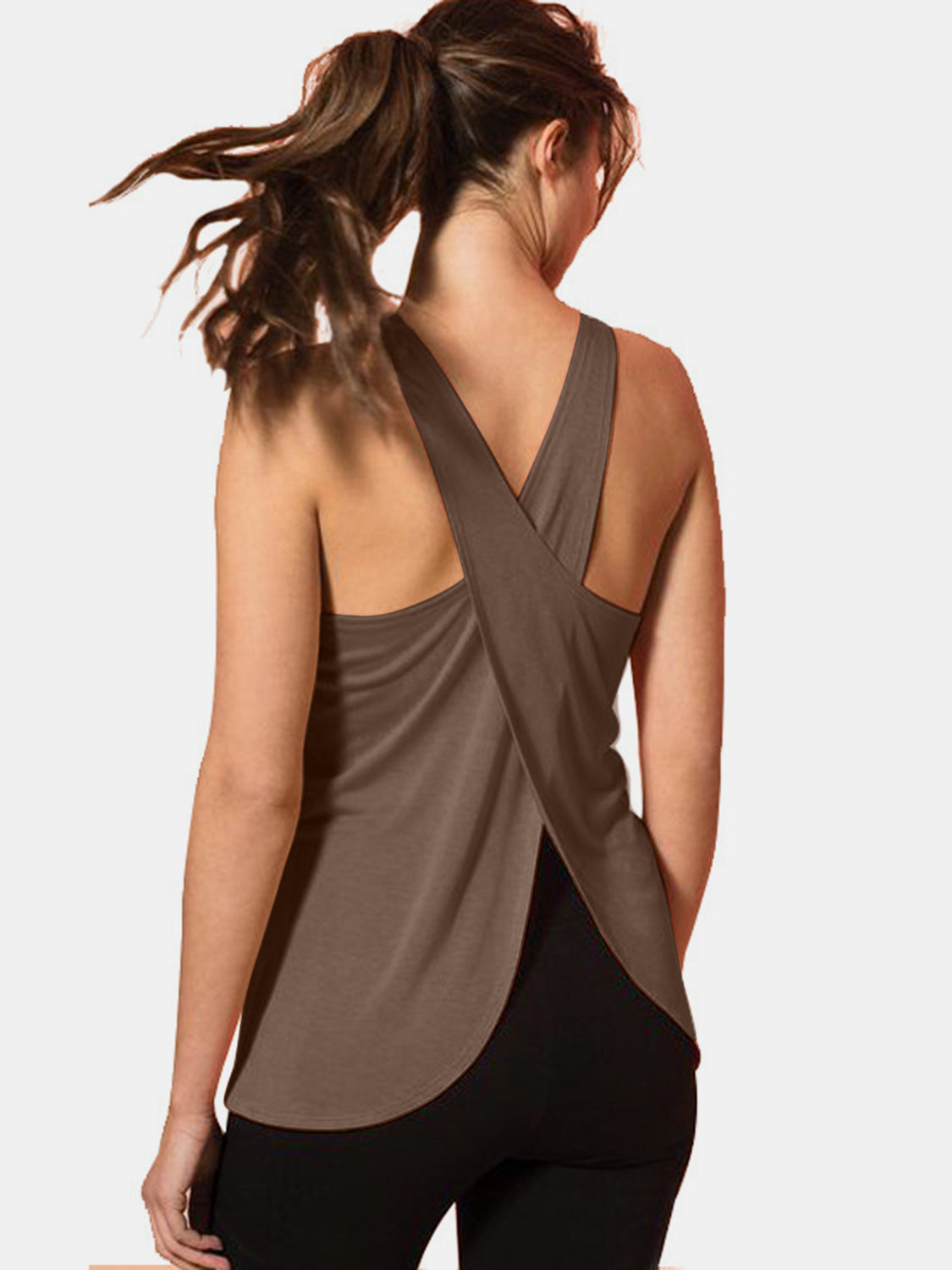 Crisscross Scoop Neck Active Tank - Whateversit