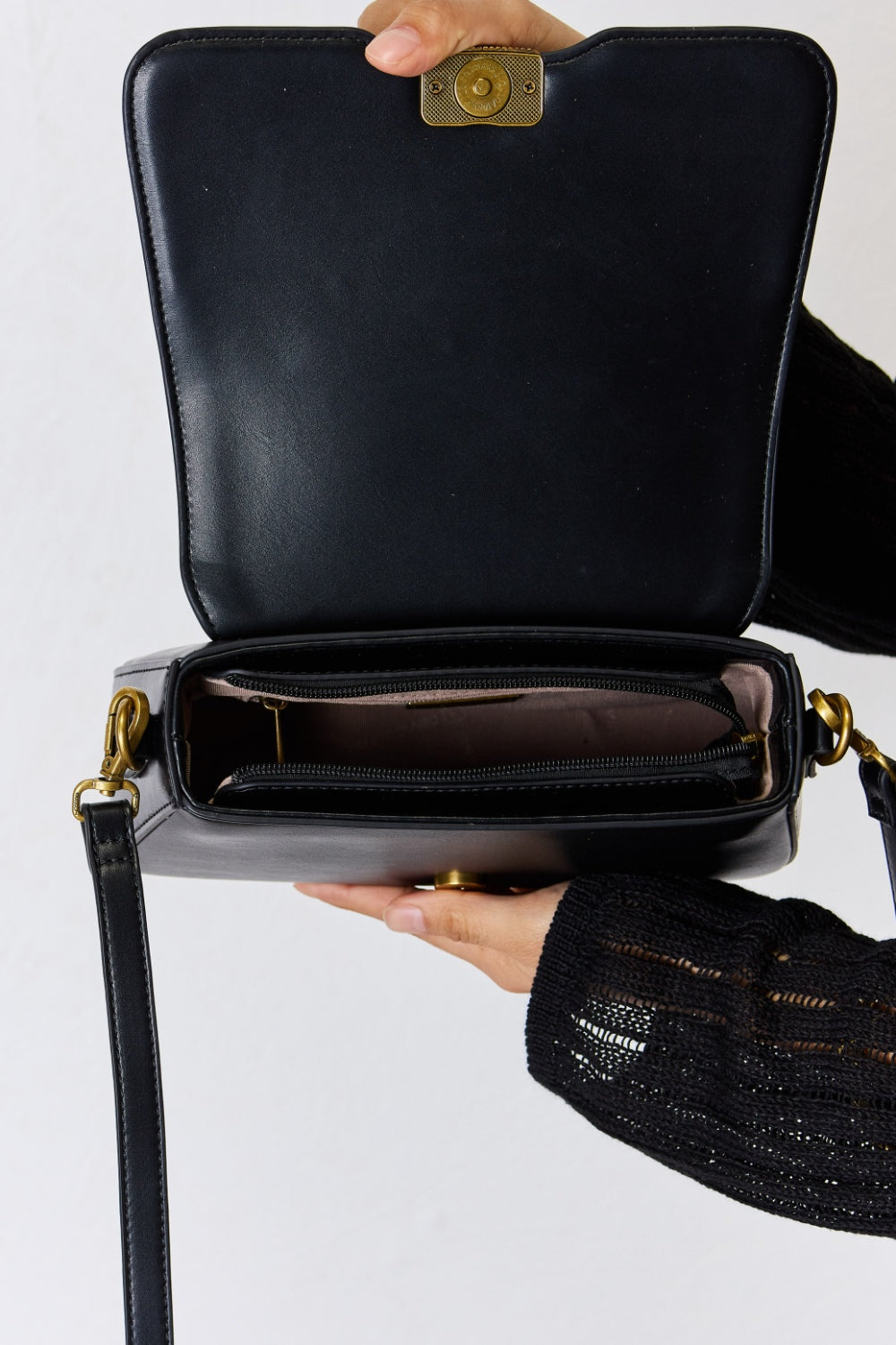 David Jones PU Leather Crossbody Bag - Whateversit