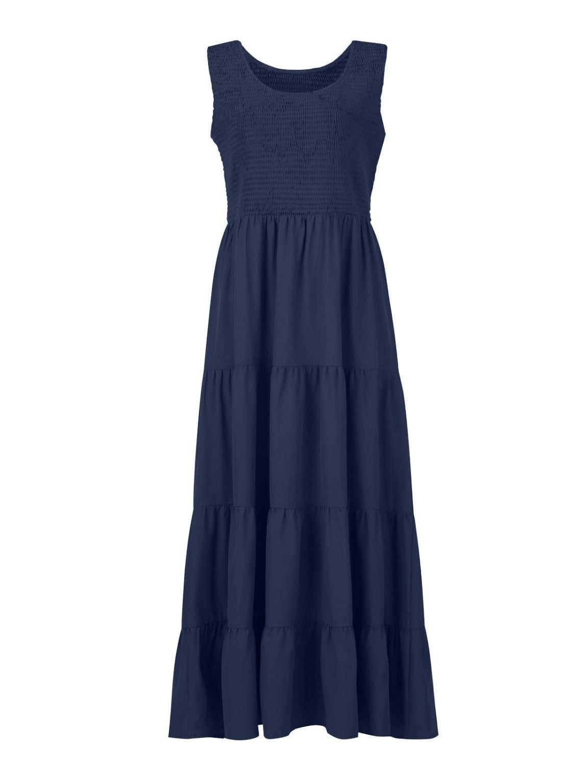 Tiered Smocked Wide Strap Dress - Whateversit