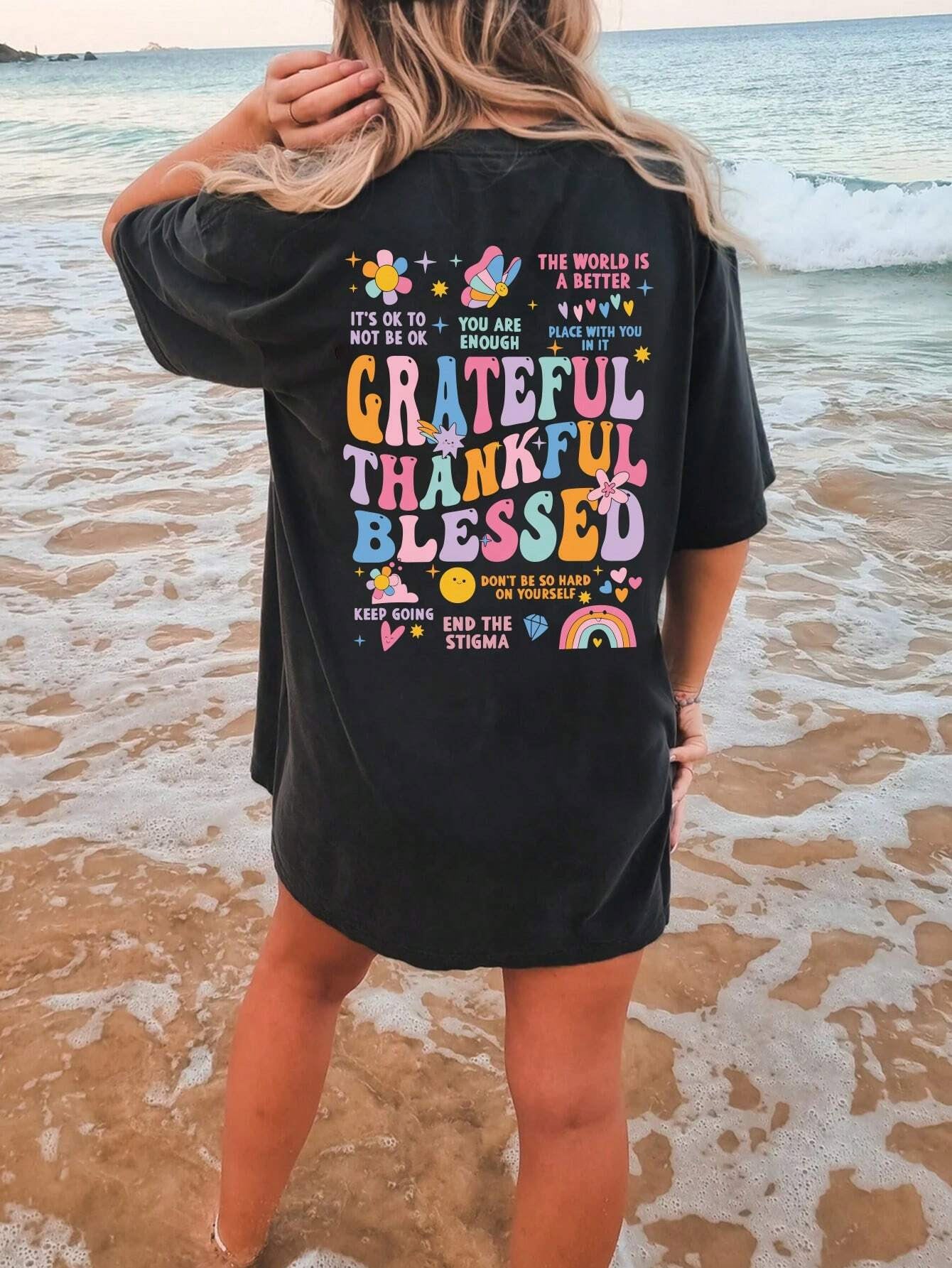 Letter Graphic Round Neck Short Sleeve T-Shirt - Whateversit