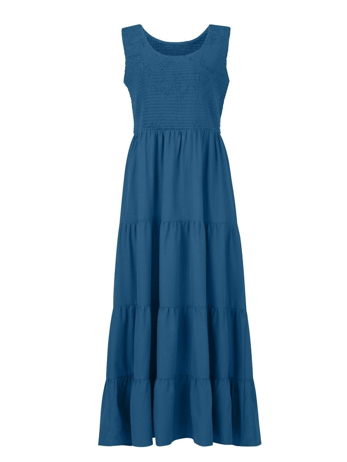 Tiered Smocked Wide Strap Dress - Whateversit