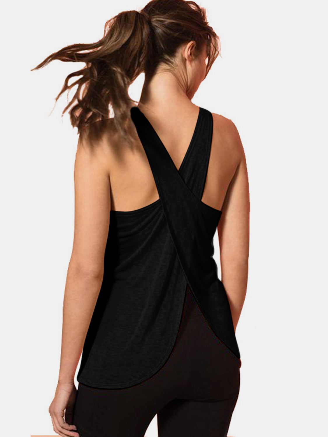 Crisscross Scoop Neck Active Tank - Whateversit