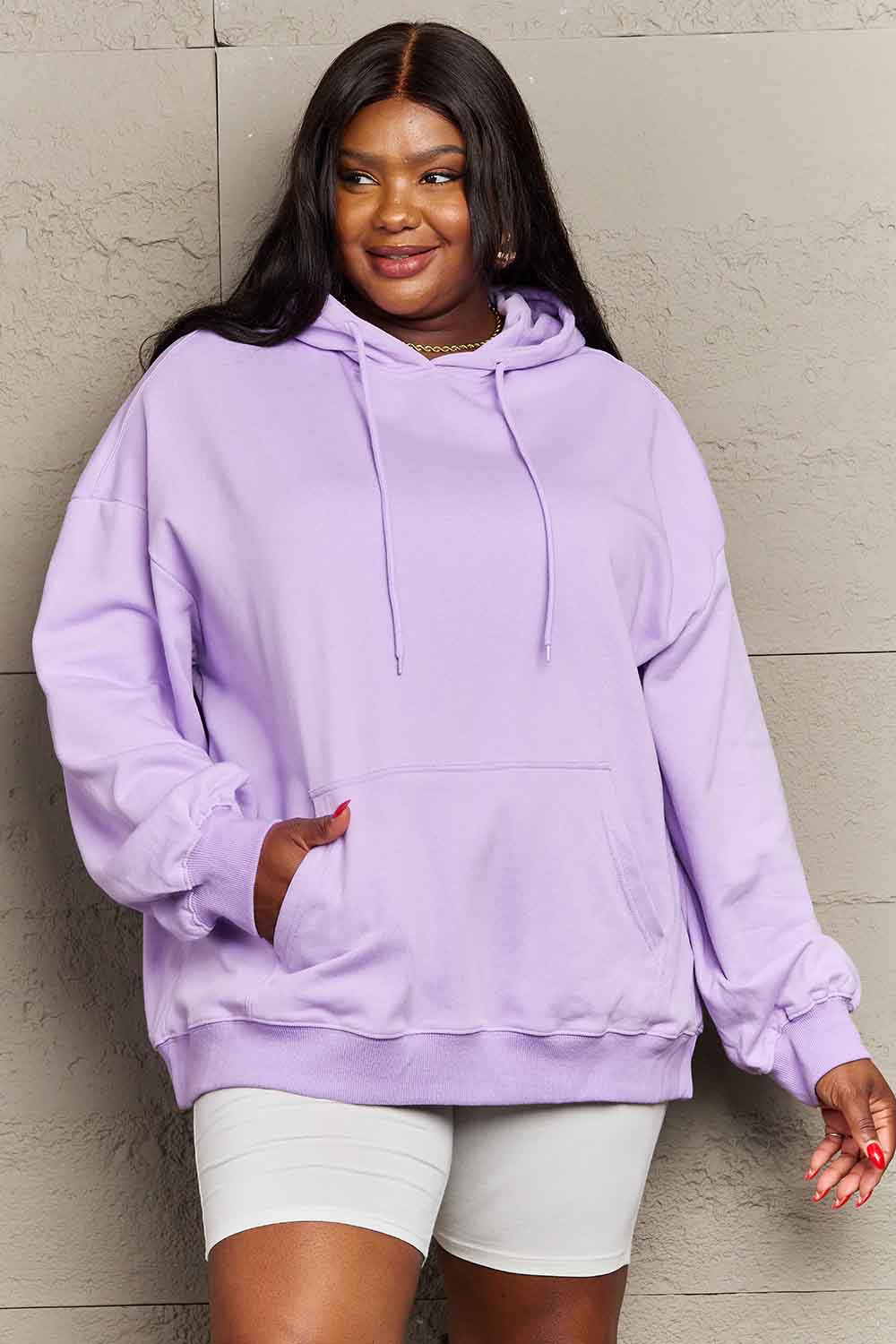 Simply Love Simply Love Full Size Leopard Slogan Graphic Hoodie - Whateversit