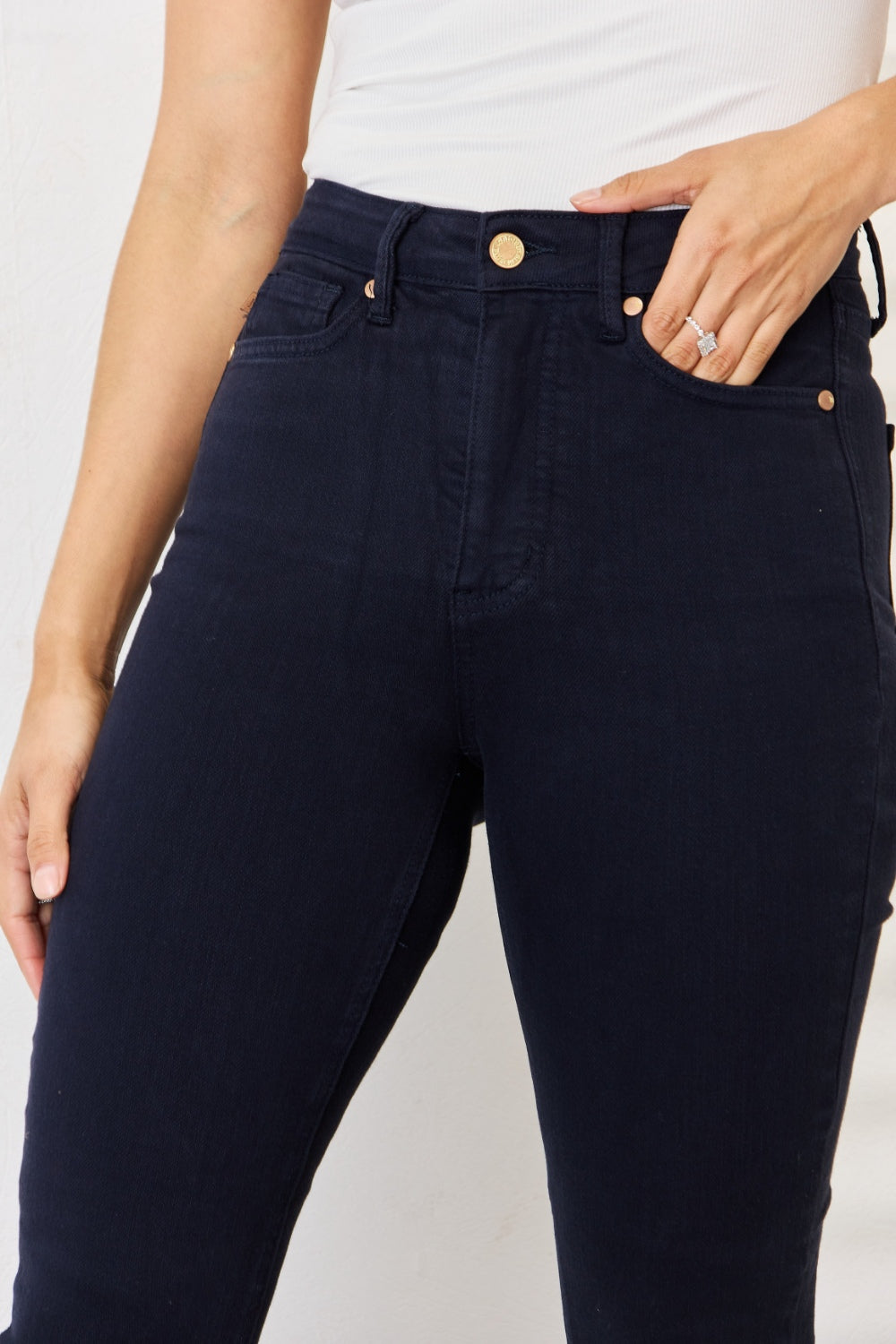 Judy Blue Full Size Garment Dyed Tummy Control Skinny Jeans - Whateversit