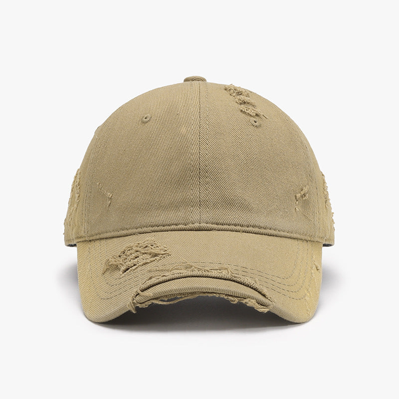 Distressed Adjustable Cotton Hat - Whateversit
