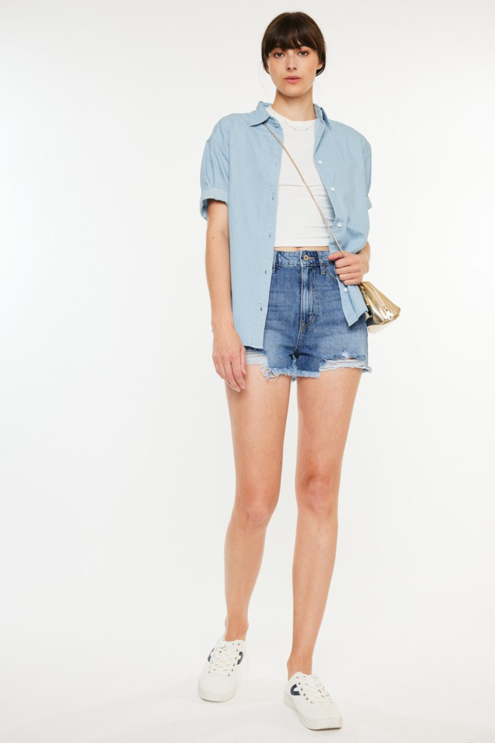 Kancan Distressed Raw Hem