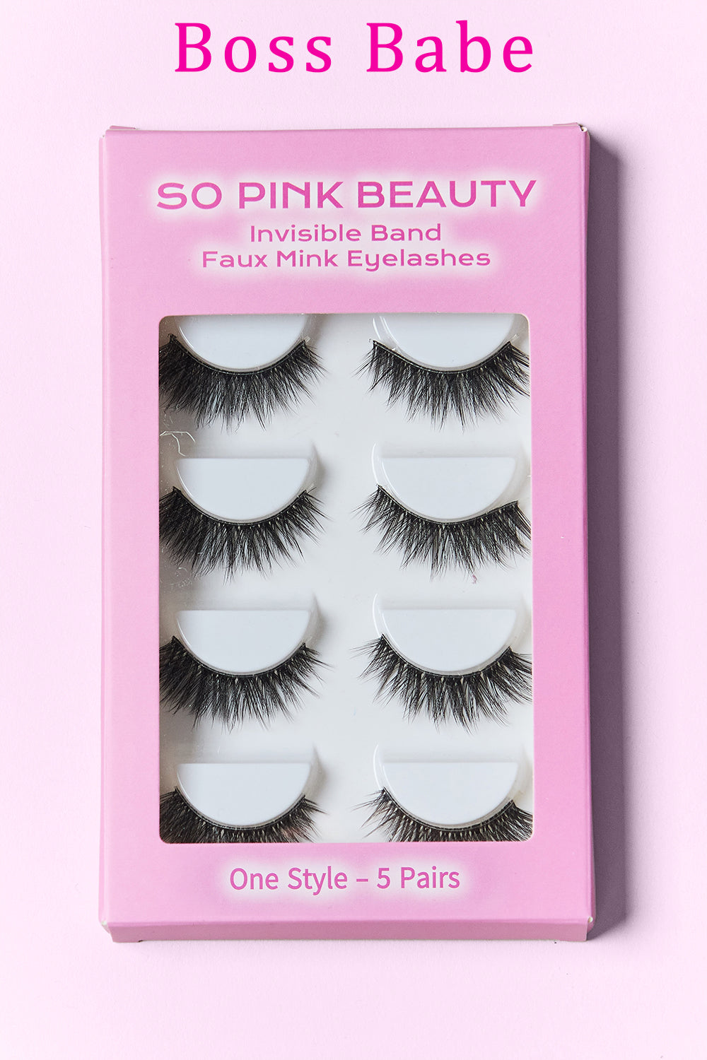 SO PINK BEAUTY Faux Mink Eyelashes 5 Pairs - Whateversit