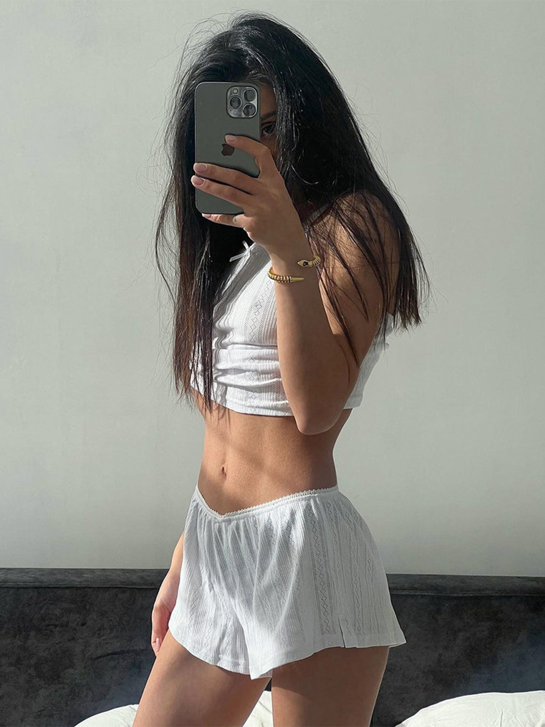 Square Neck Cami and Shorts Set - Whateversit