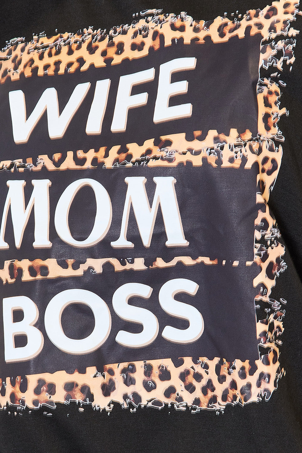 Simply Love WIFE MOM BOSS Leopard Graphic T-Shirt - Whateversit