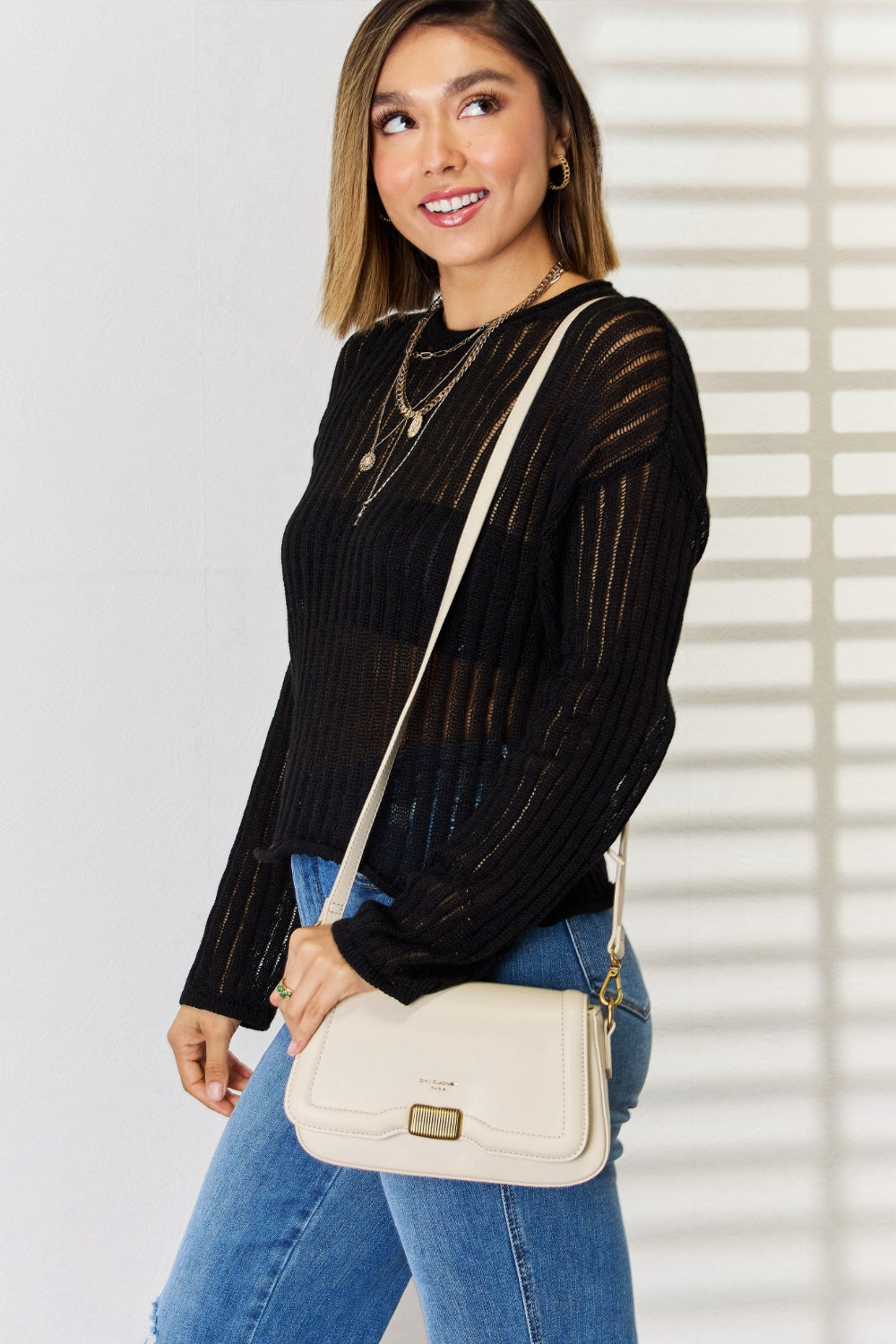 David Jones PU Leather Crossbody Bag - Whateversit