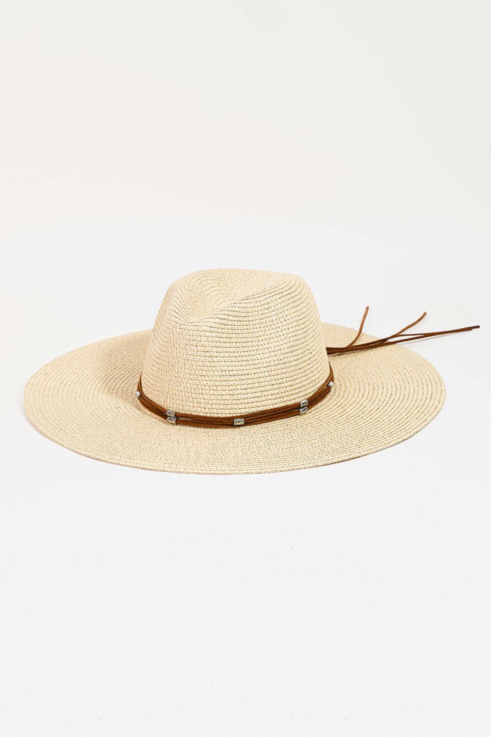 Fame Rope Strap Wide Brim Weave Hat - Whateversit