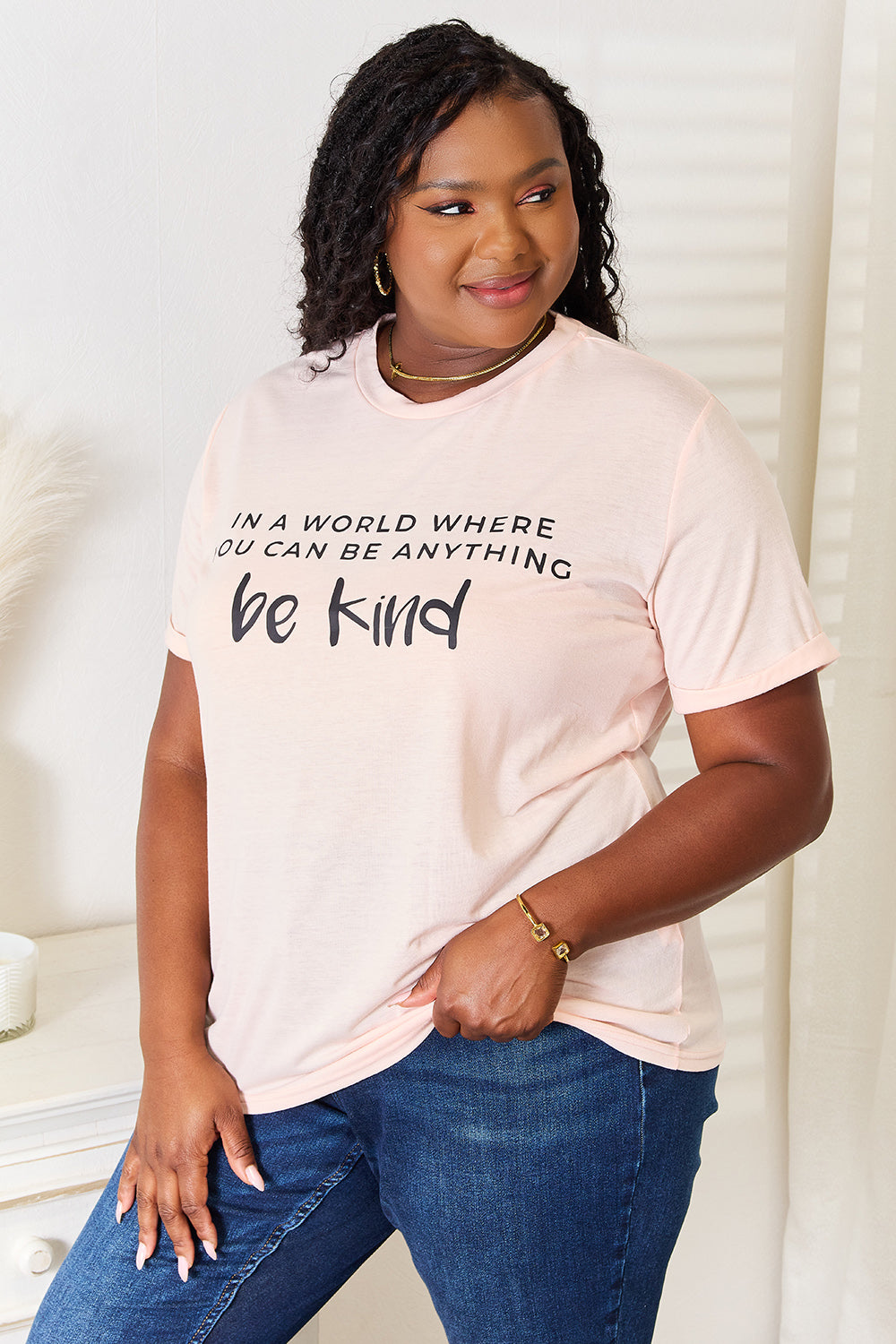 Simply Love Slogan Graphic Cuffed T-Shirt - Whateversit