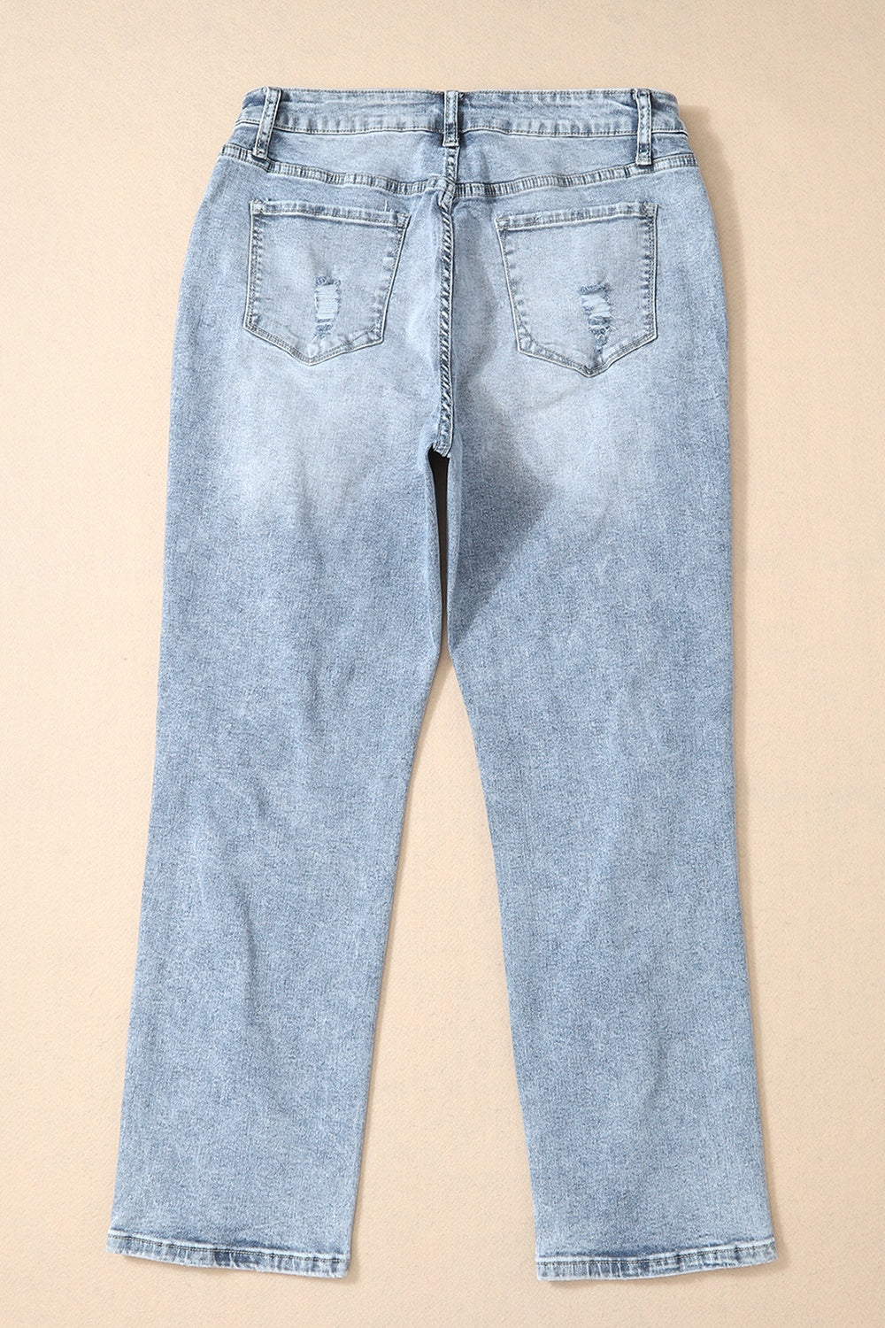 Distressed High Waist Jeans - Whateversit